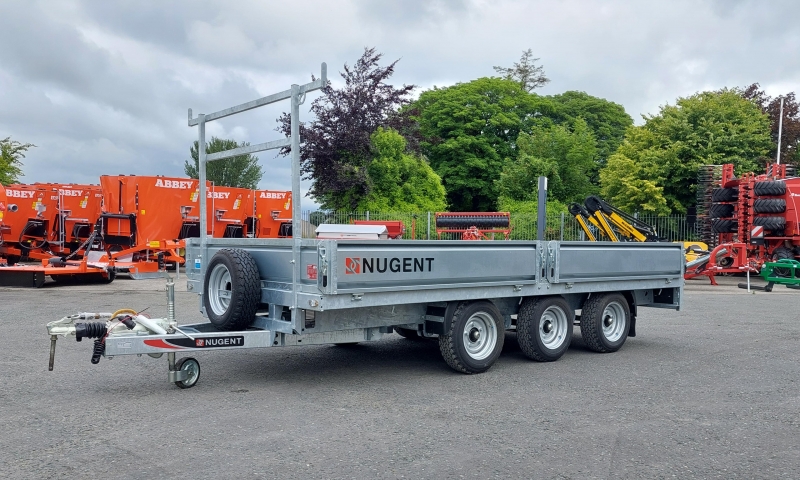 Nugent 14FT Tri-Axle Flat Bed Trailer